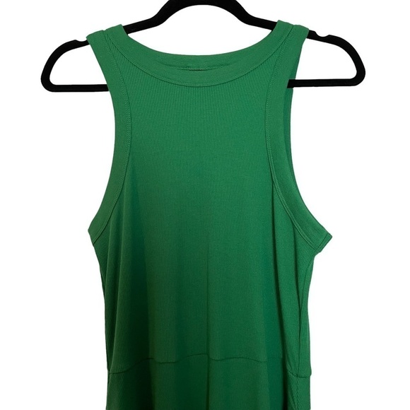 Who What Wear Green Sleeveless Halter Ribbed Knit Midi Dress Sz.M - Picture 4 of 13